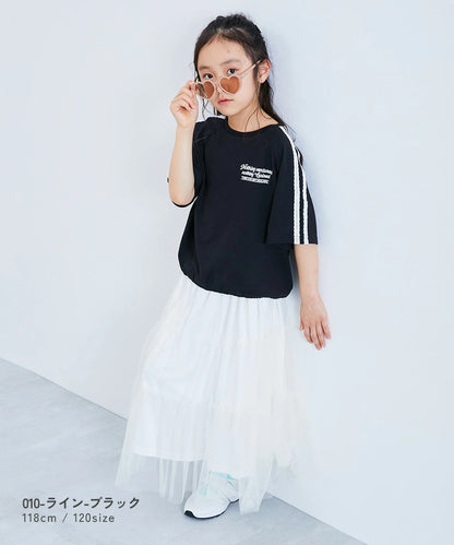 日本童裝 dev!rock 印花短袖上衣 100-160cm 女童款 夏季 TOPS