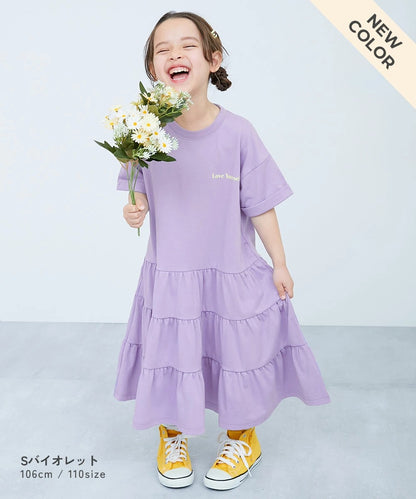 日本童裝 dev!rock 層疊裙擺印花連身裙 100-160cm 女童款 夏季 DRESSES