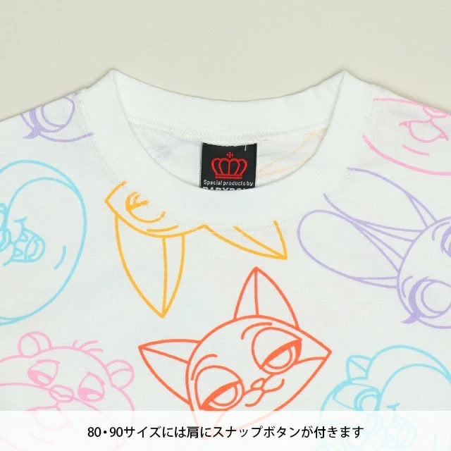 Japanese BDL x Disney parent-child print tops (80-150cm) for boys and girls (summer TOPS) 