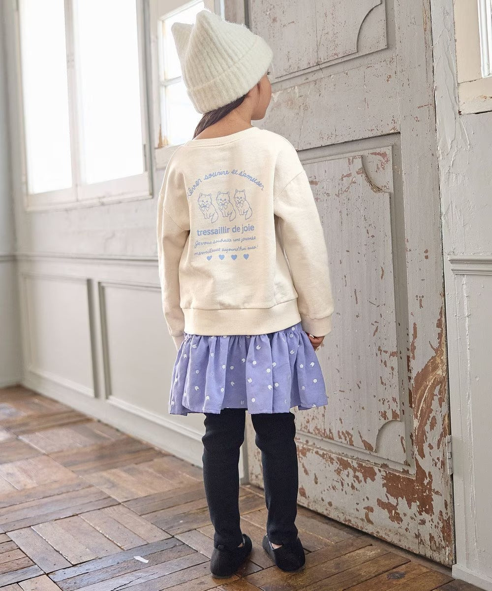 日本童裝 aF#a325  動物背部印花上衣 110-160cm 女童款 秋季 TOPS