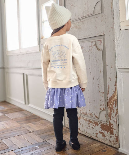 日本童裝 aF#a325  動物背部印花上衣 110-160cm 女童款 秋季 TOPS