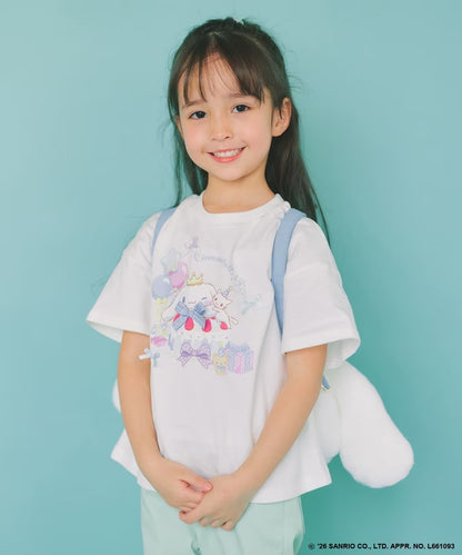 日本童裝 aF#a325 x Sanrio Cinnamoroll 印花上衣 100-150cm 女童款 夏季 TOPS