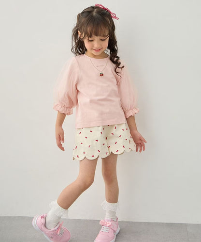 日本童裝 aF#a325 波浪邊短褲 100-150cm 女童款 夏季 PANTS