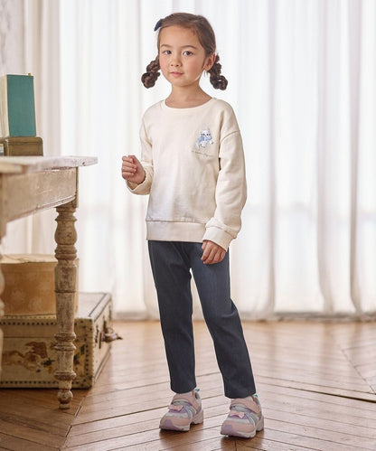 日本童裝 aF#a325  動物背部印花上衣 110-160cm 女童款 秋季 TOPS