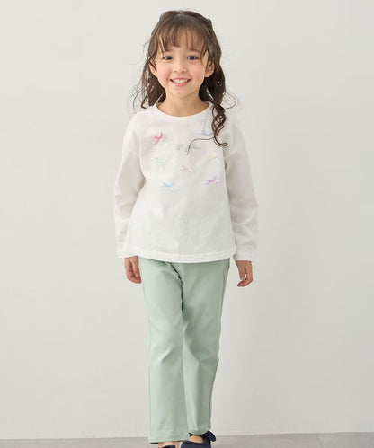 日本童裝 aF#a325 蝴蝶結裝飾上衣 90-150cm 女童款 夏季 TOPS