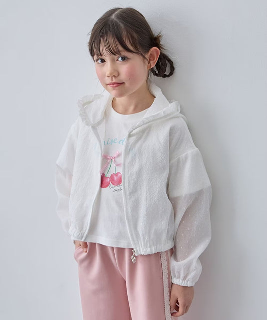 日本童裝 aF#a325 薄透風褸 110-160cm 女童款 夏季 OUTERWEAR