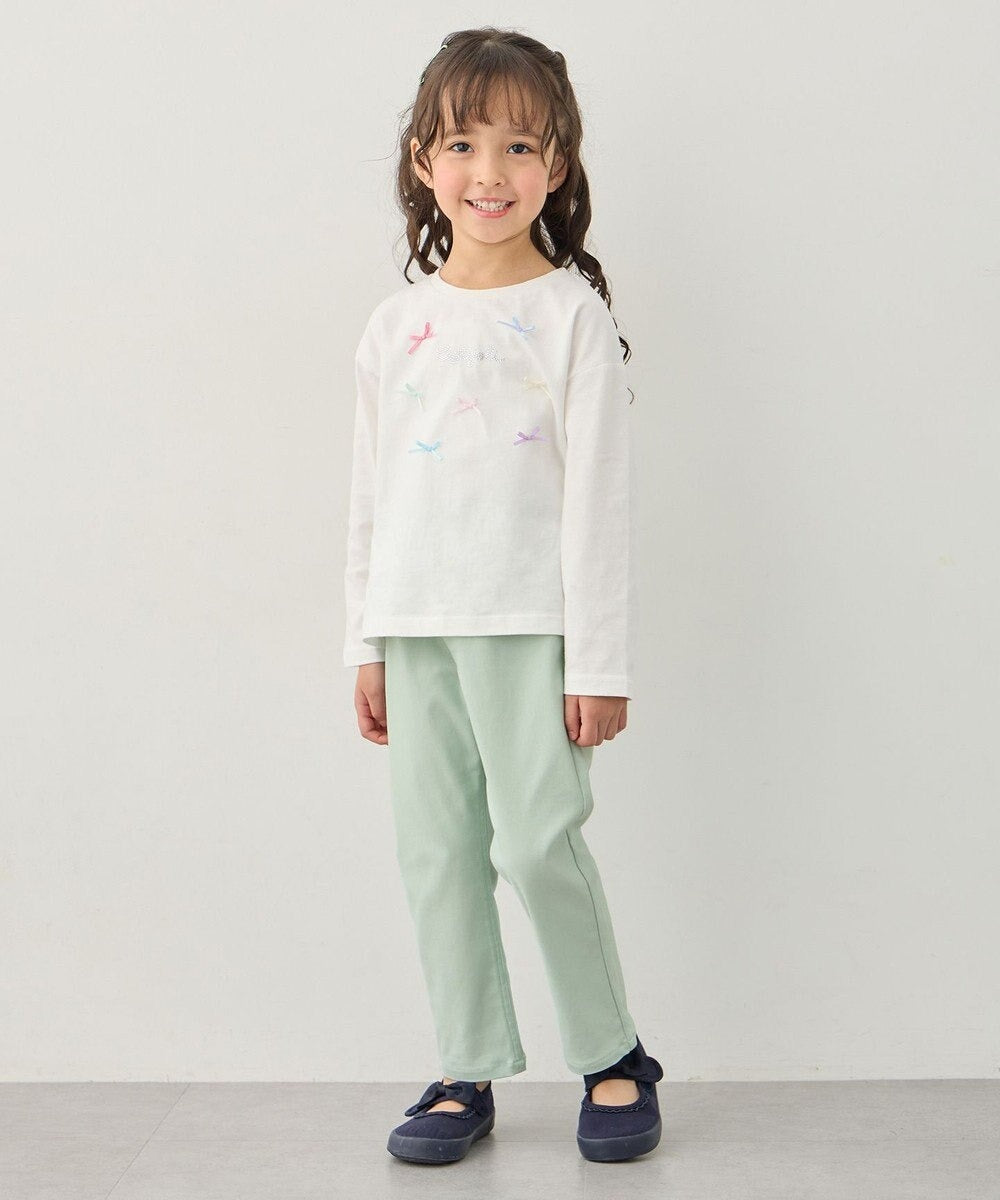 日本童裝 aF#a325 蝴蝶結裝飾上衣 90-150cm 女童款 夏季 TOPS