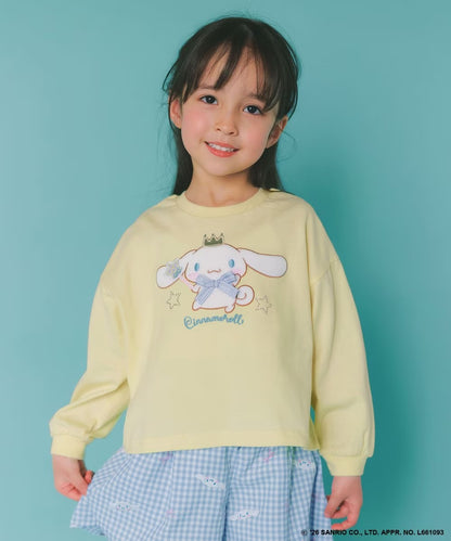 日本童裝 aF#a325 x Sanrio Cinnamoroll 印花上衣 100-150cm 女童款 夏季 TOPS