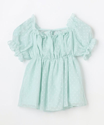 日本童裝 aF#a325 2Way 吊帶露肩上衣 110-160cm 女童款 夏季 TOPS