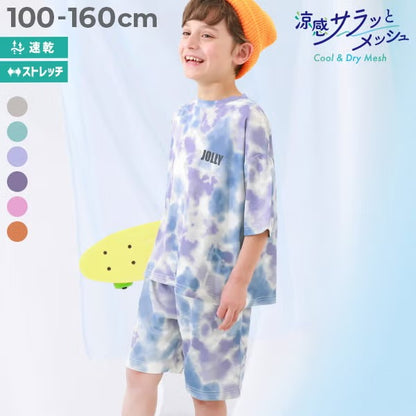 日本童裝 dev!rock 速乾系列 接觸冷感涼感 扎染兩件套裝 100-160cm 男童款/女童款 夏季 TOPS PANTS