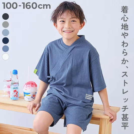 日本童裝 dev!rock 日本甚平 日本和服 100-160cm 男童款 夏季 TOPS PANTS 日本夏祭慶典特輯