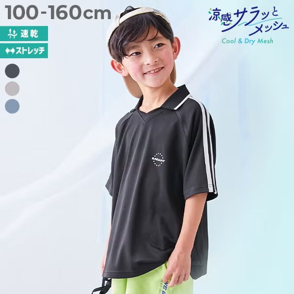 日本童裝 dev!rock 速乾系列 接觸冷感涼感 翻領短袖上衣 100-160cm 男童款 夏季 TOPS