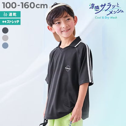 日本童裝 dev!rock 速乾系列 接觸冷感涼感 翻領短袖上衣 100-160cm 男童款 夏季 TOPS