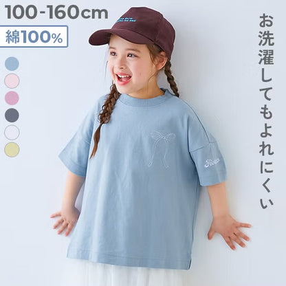 日本童裝 dev!rock 刺繡圖案上衣 100-160cm 女童款 夏季 TOPS