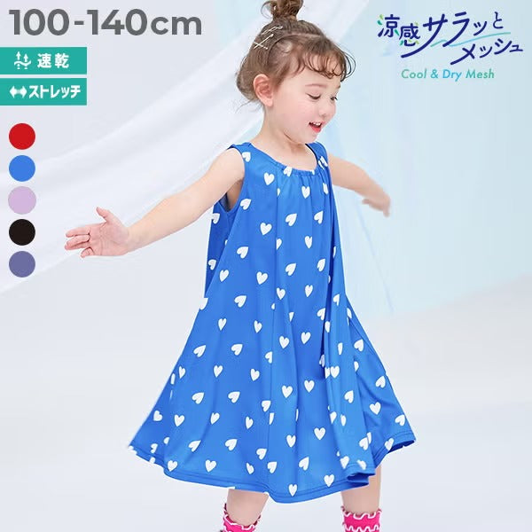 日本童裝 dev!rock 吸汗速乾 接觸冷感涼感 全印花背心裙 100-140cm 女童款 夏季 DRESSES
