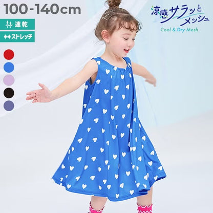 日本童裝 dev!rock 吸汗速乾 接觸冷感涼感 全印花背心裙 100-140cm 女童款 夏季 DRESSES