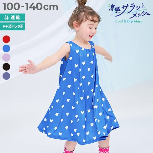 日本童裝 dev!rock 吸汗速乾 接觸冷感涼感 全印花背心裙 100-140cm 女童款 夏季 DRESSES
