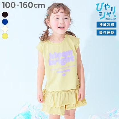 日本童裝 dev!rock 吸汗速乾 接觸冷感涼感 背心裙褲兩件套裝 100-160cm 女童款 夏季 TOPS PANTS