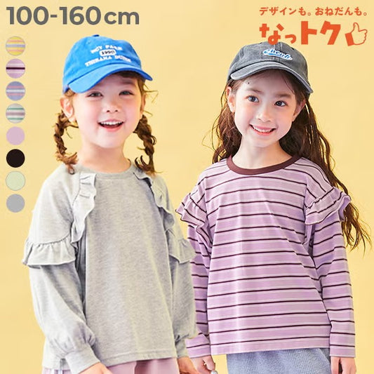 日本童裝 dev!rock 荷葉邊肩袖上衣 100-160cm 女童款 秋季 TOPS