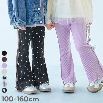 日本童裝 dev!rock 羅紋喇叭褲 100-160cm 女童款 秋季 PANTS