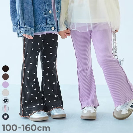 日本童裝 dev!rock 羅紋喇叭褲 100-160cm 女童款 秋季 PANTS