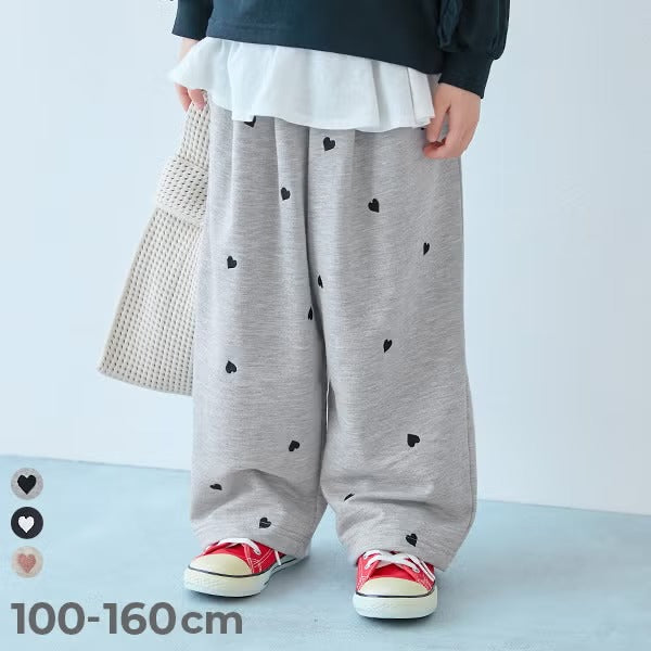 日本童裝 dev!rock 心型刺繡運動褲 100-160cm 女童款 秋季 PANTS