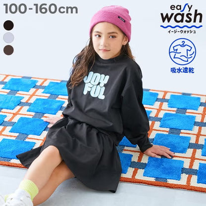 日本童裝 dev!rock 吸水速乾 抗起毛球 抗縮水 抗皺 兩件套裝 100-160cm 女童款 秋季 TOPS SKIRTS