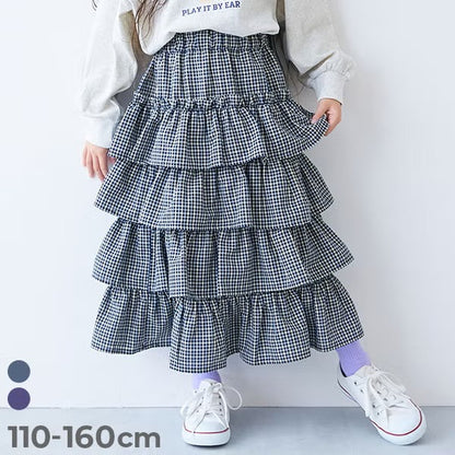 日本童裝 dev!rock 多層印花半裙 110-160cm 女童款 秋季 SKIRTS