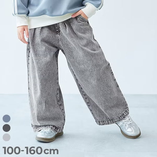 日本童裝 dev!rock 闊腿牛仔長褲 100-160cm 男童款/女童款 秋季 PANTS