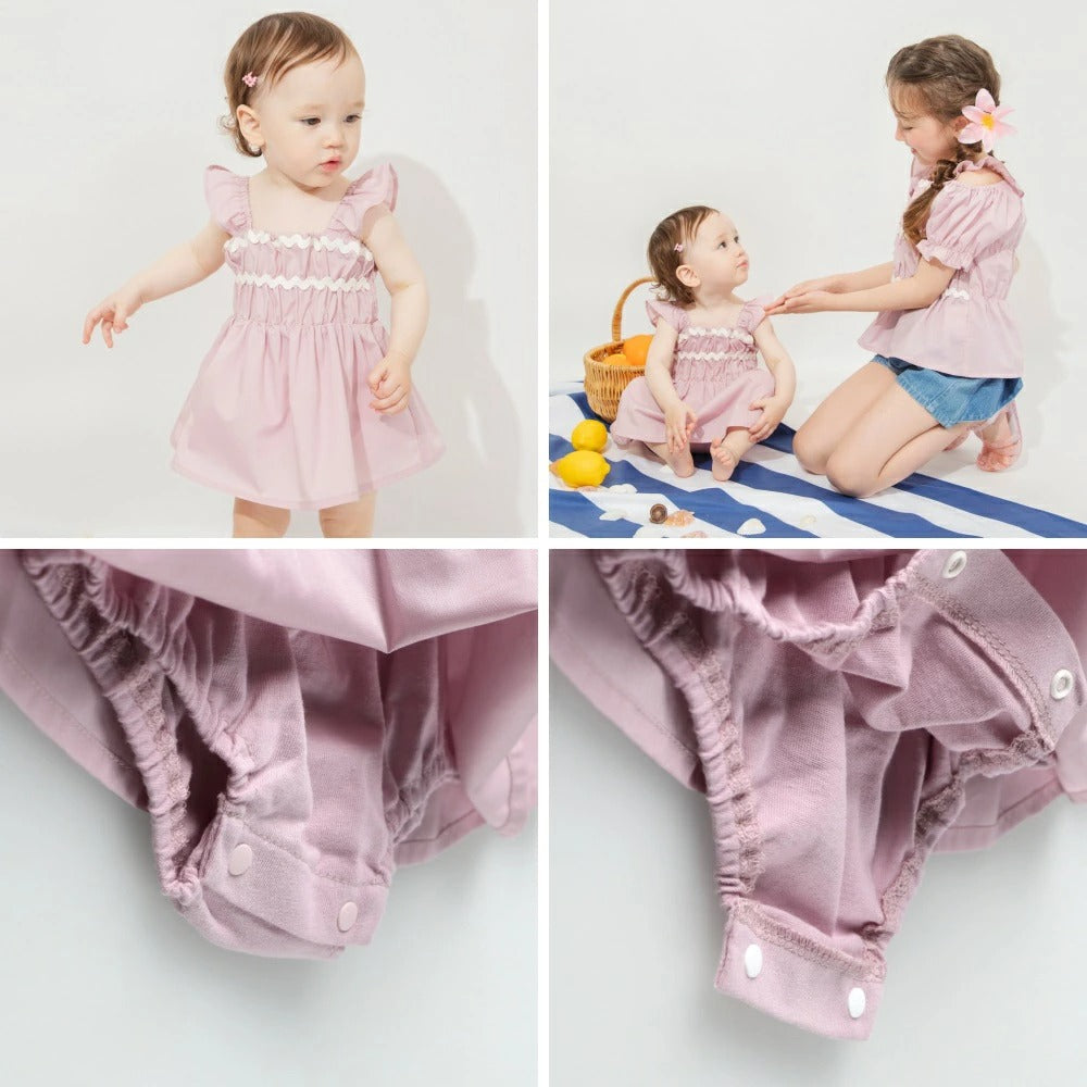 日本童裝 Branshes 吊帶連衣 70-80cm 女童款 初生嬰兒 夏季 Jumpsuit