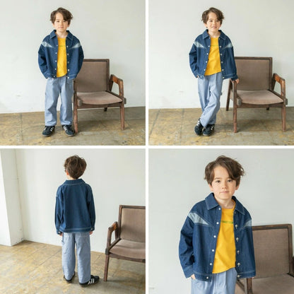 日本童裝 Branshes 輕便牛仔外套 90-150cm 男童款 夏季 OUTERWEAR