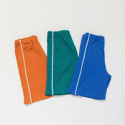 日本童裝 Branshes 撞色華夫格短褲 80-150cm 男童款 夏季 PANTS
