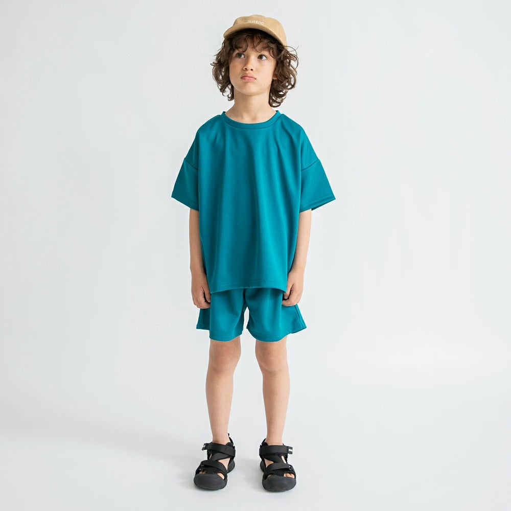 日本童裝 Branshes 防UV 接觸冷感 休閒兩件套裝 90-150cm 男童款 夏季 TOPS PANTS