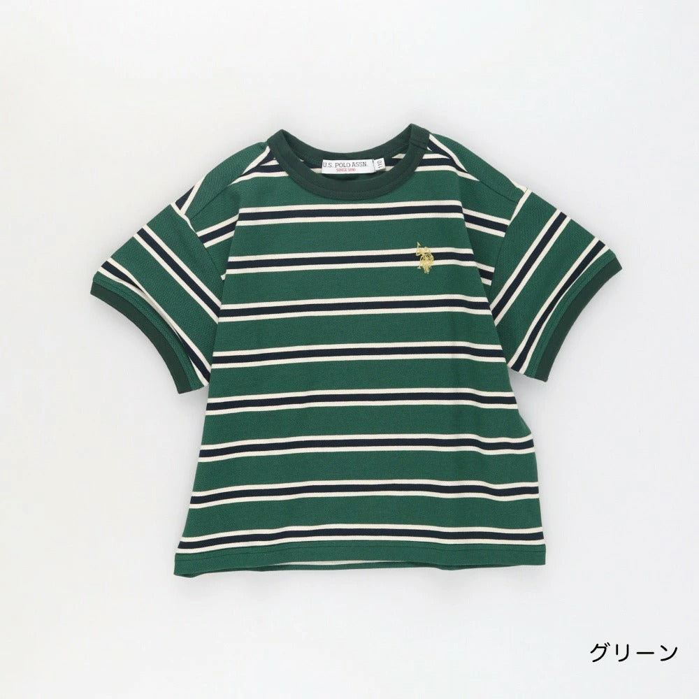 日本童裝 Branshes 【U.S. POLO ASSN.】珠地短袖上衣 90-150cm 男童款 夏季 TOPS