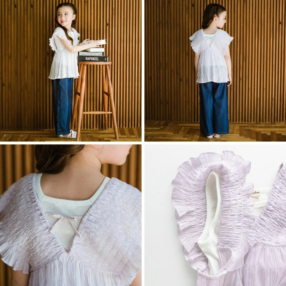 日本童裝 Branshes 皺皺束腰上衣及背心套裝 80-150cm 女童款 夏季 TOPS