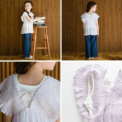 日本童裝 Branshes 皺皺束腰上衣及背心套裝 80-150cm 女童款 夏季 TOPS