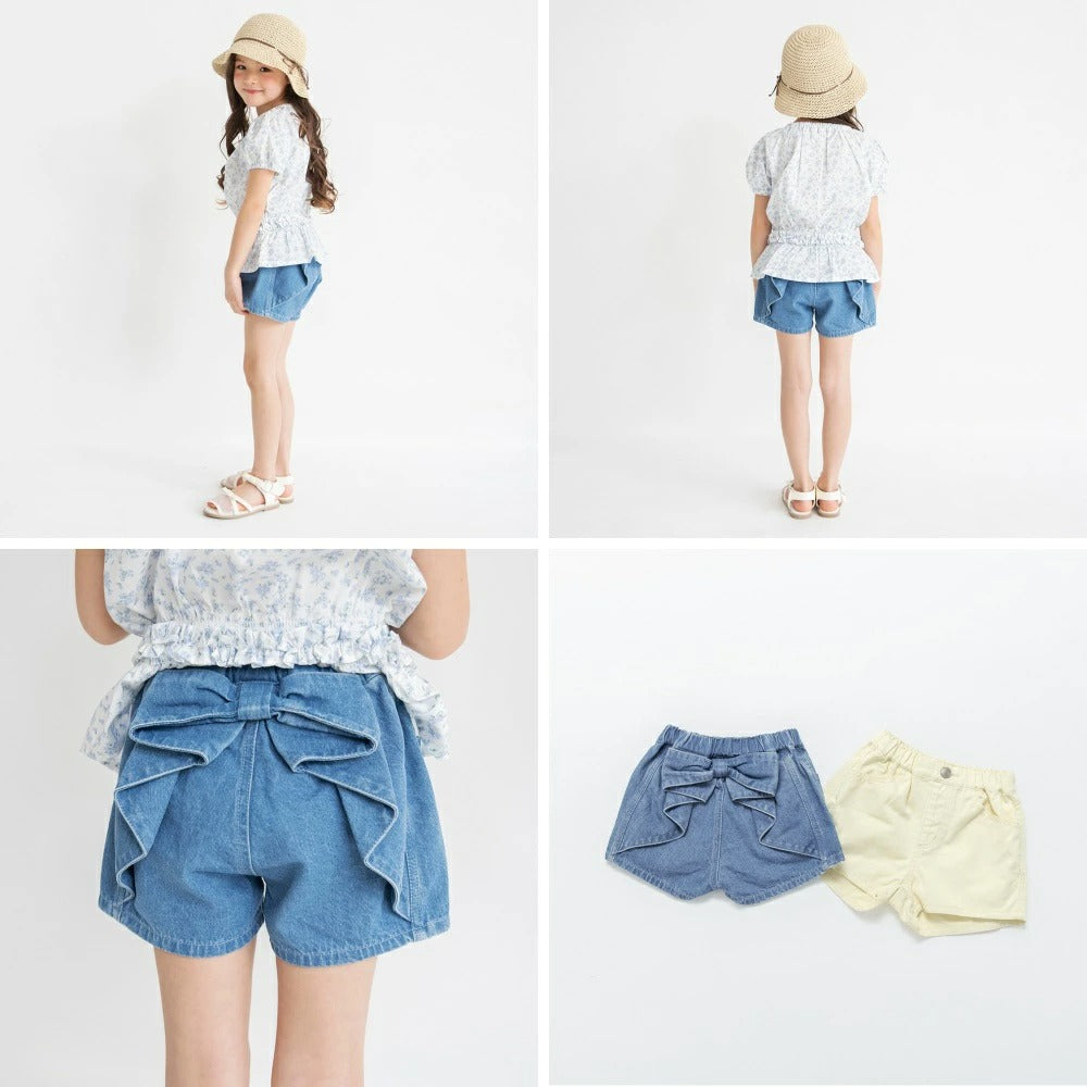 日本童裝 Branshes 蝴蝶結繫帶短褲 80-150cm 女童款 夏季 PANTS