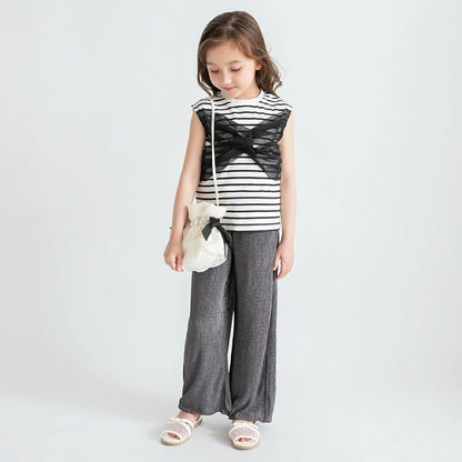 日本童裝 Branshes 接觸冷感 寬鬆闊腿褲 80-150cm 女童款 夏季 PANTS
