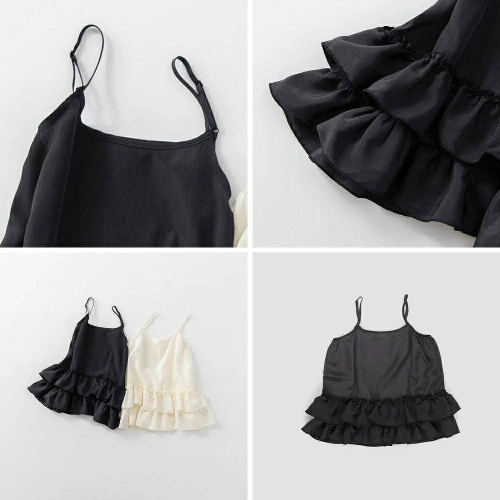 日本童裝 Branshes 百搭荷葉邊吊帶背心 90-150cm 女童款 夏季 TOPS