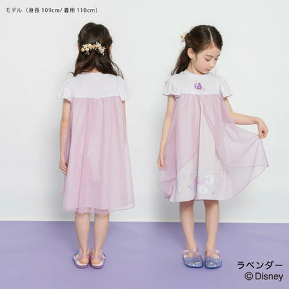 日本童裝 Branshes x Disney Frozen 薄紗拼接連身裙 90-130cm 女童款 夏季 DRESSES