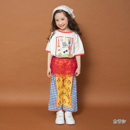 日本童裝 Branshes x りぃー 印花寬腿長褲 80-130cm 女童款 夏季 PANTS