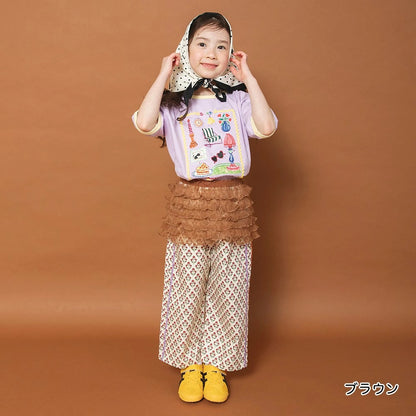 日本童裝 Branshes x りぃー 薄紗荷葉邊短裙 80-130cm 女童款 夏季 SKIRTS