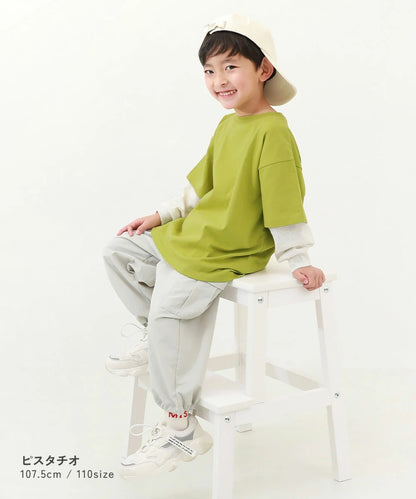 日本童裝 dev!rock 假兩件上衣 100-160cm 男童款 TOPS 春季