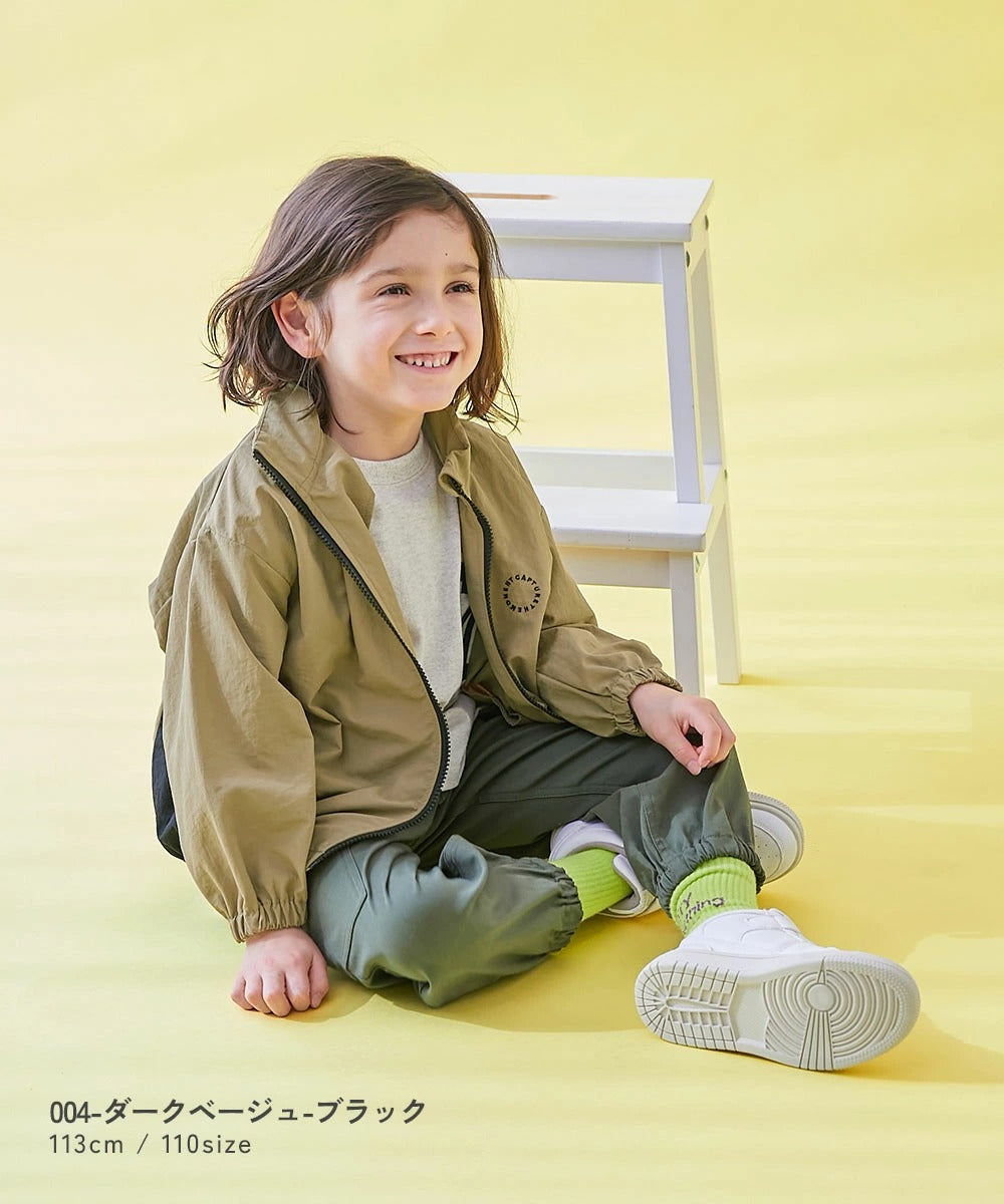 Japanese children's clothing dev!rock waterproof series stand collar thin jacket 100-160cm boys/girls spring and summer outerwear