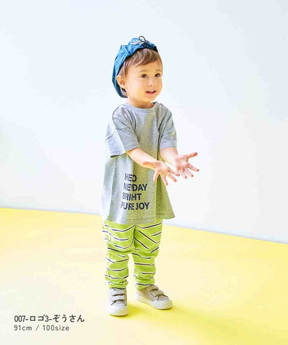 日本童裝 dev!rock 2Way 前後兩著 方便孩子自己換衣服 色彩印花短袖上衣 80-130cm 男童款/女童款 TOPS 夏季