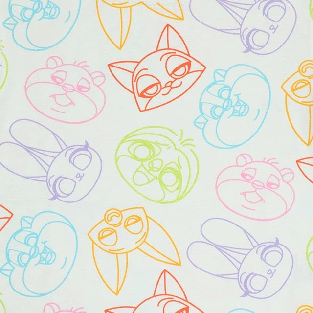 Japanese BDL x Disney parent-child print tops (80-150cm) for boys and girls (summer TOPS) 
