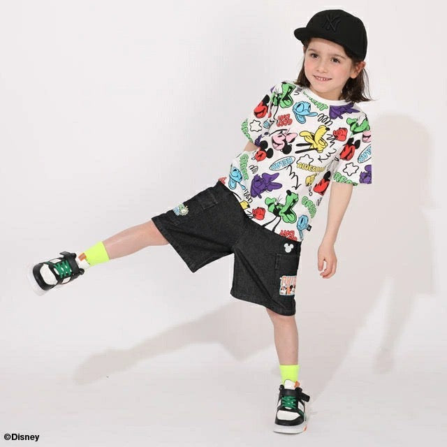 Japanese BDL x Disney parent-child print tops (80-150cm) for boys and girls (summer TOPS) 