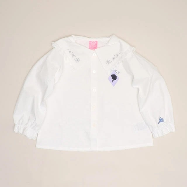 日本童裝 BDL x Disney Princess 蕾絲領襯衫上衣 100-130cm 女童款 夏季 TOPS