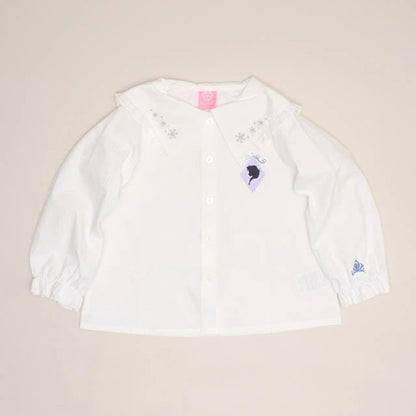 日本童裝 BDL x Disney Princess 蕾絲領襯衫上衣 100-130cm 女童款 夏季 TOPS