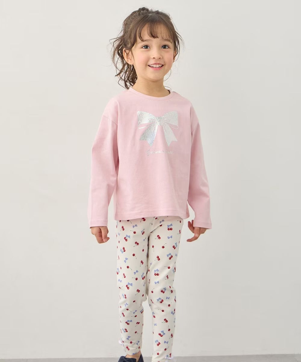 日本童裝 aF#a325 蝴蝶結裝飾上衣 90-150cm 女童款 夏季 TOPS